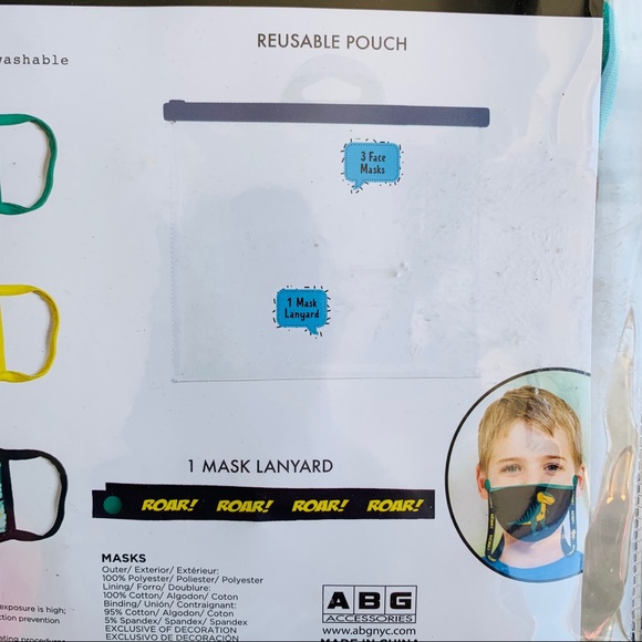 3+1 Pack addie&tate Graphic Face Masks for Kids - Picture 5 of 5